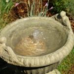 Concrete Urn with Birds Fountain