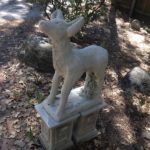 Concrete Garden Doe on Pedestal