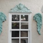 Concrete Window Pediment and Wings Shutters