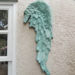 Concrete Petrified Angel Wings Painted Cottage