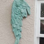 Concrete Petrified Angel Wings Painted Cottage