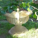Concrete Garden Urn with Birds