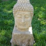 Concrete Buddha Head Sculpture and Fountain Spout