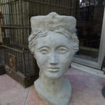 Concrete Crown Lady Head Planter