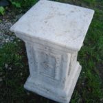 Concrete Old Square Pedestal with Raised Panels Painted Cottage